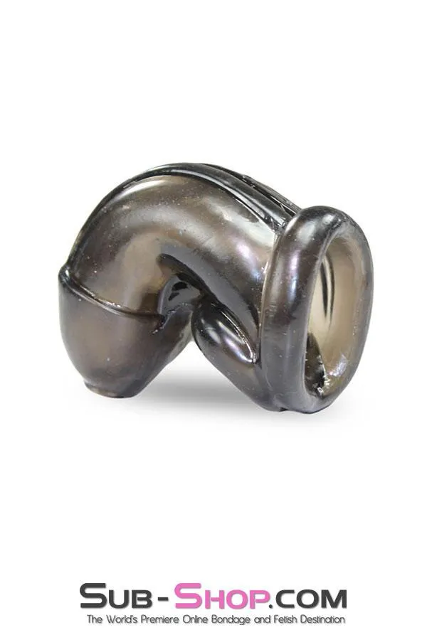2549M      Molded Jelly Cock Cage. Smoke