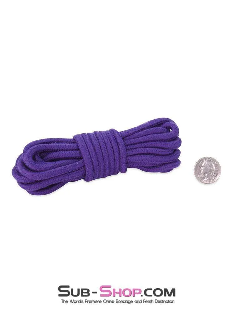 2724M-SIS      Rope Bondage Quickie. Purple Bondage And Fetish Cotton Rope -15 feet