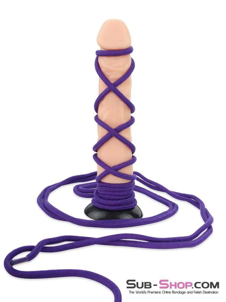 2724M-SIS      Rope Bondage Quickie. Purple Bondage And Fetish Cotton Rope -15 feet