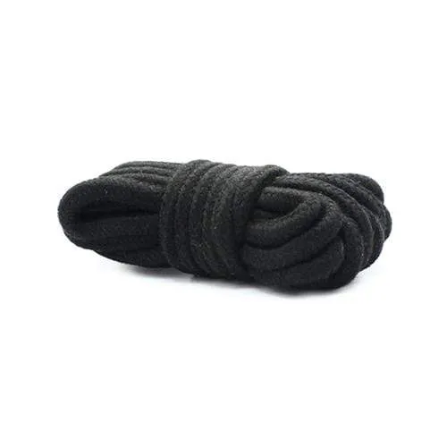 2749M-SIS      Rope Bondage Quickie. Black Bondage And Fetish Cotton Rope - 15 feet
