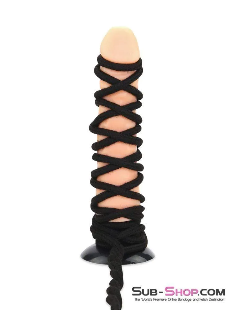 2749M-SIS      Rope Bondage Quickie. Black Bondage And Fetish Cotton Rope - 15 feet