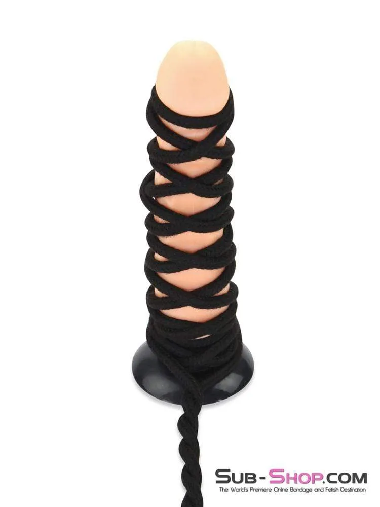 2749M-SIS      Rope Bondage Quickie. Black Bondage And Fetish Cotton Rope - 15 feet