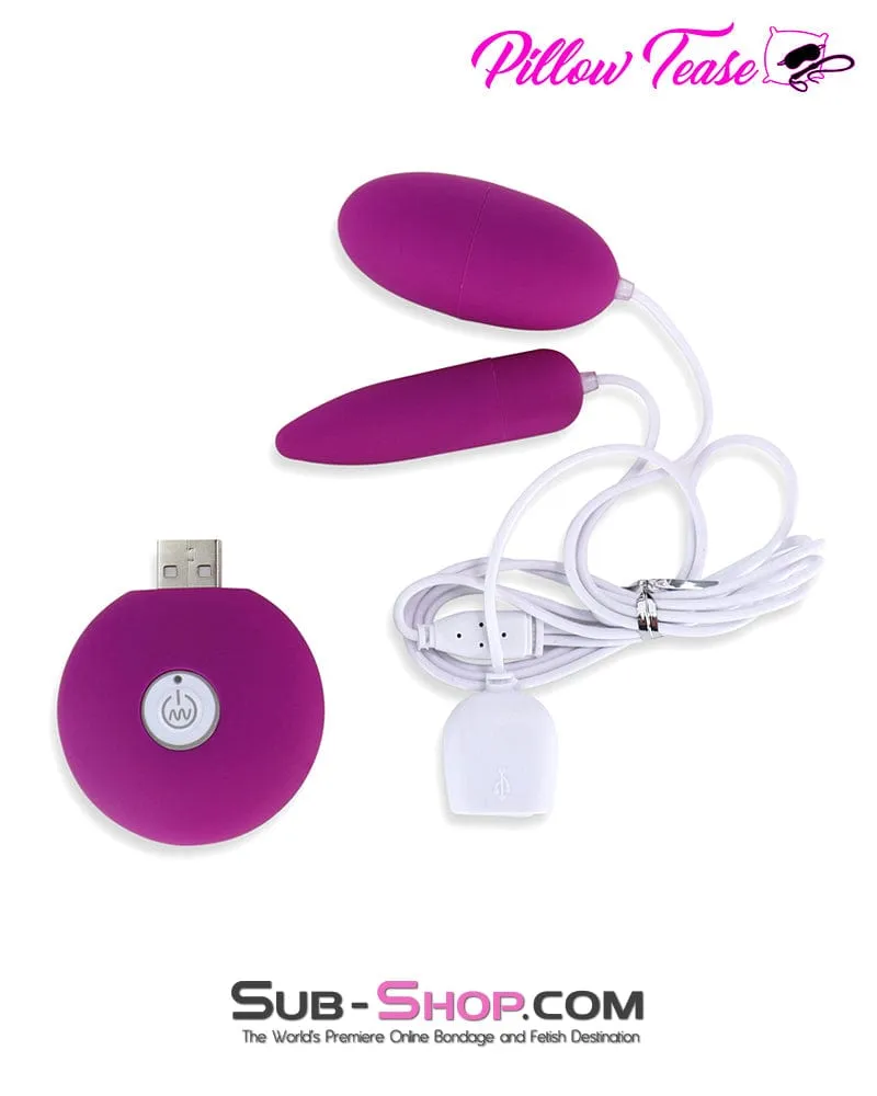 3415M     Duo Vibe USB Rechargeable Vibrating Sex Bullets