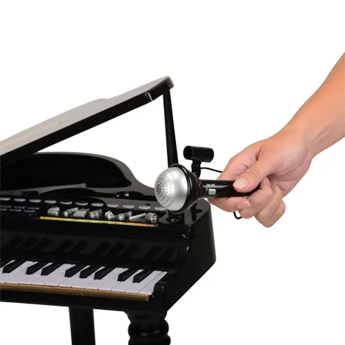 37-Key Kids' Electronic Grand Piano with Microphone & Stool | Record, Playback, and 24 Sound Effects