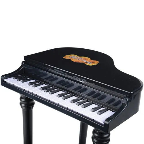 37-Key Kids' Electronic Grand Piano with Microphone & Stool | Record, Playback, and 24 Sound Effects