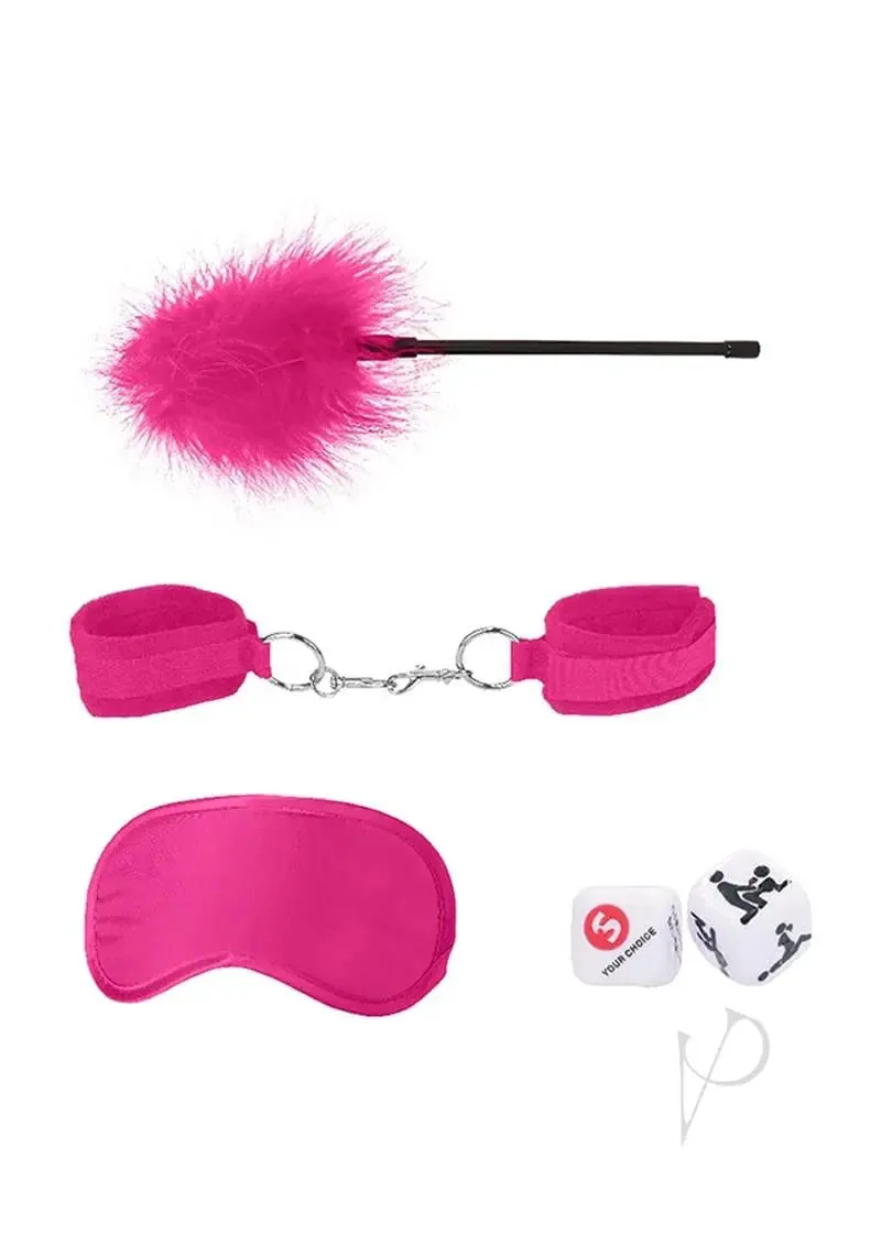 4-Piece Introductory Bondage Kit Pink Beginner BDSM