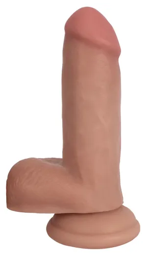 6 Bareskin Dildo With Balls Vanilla