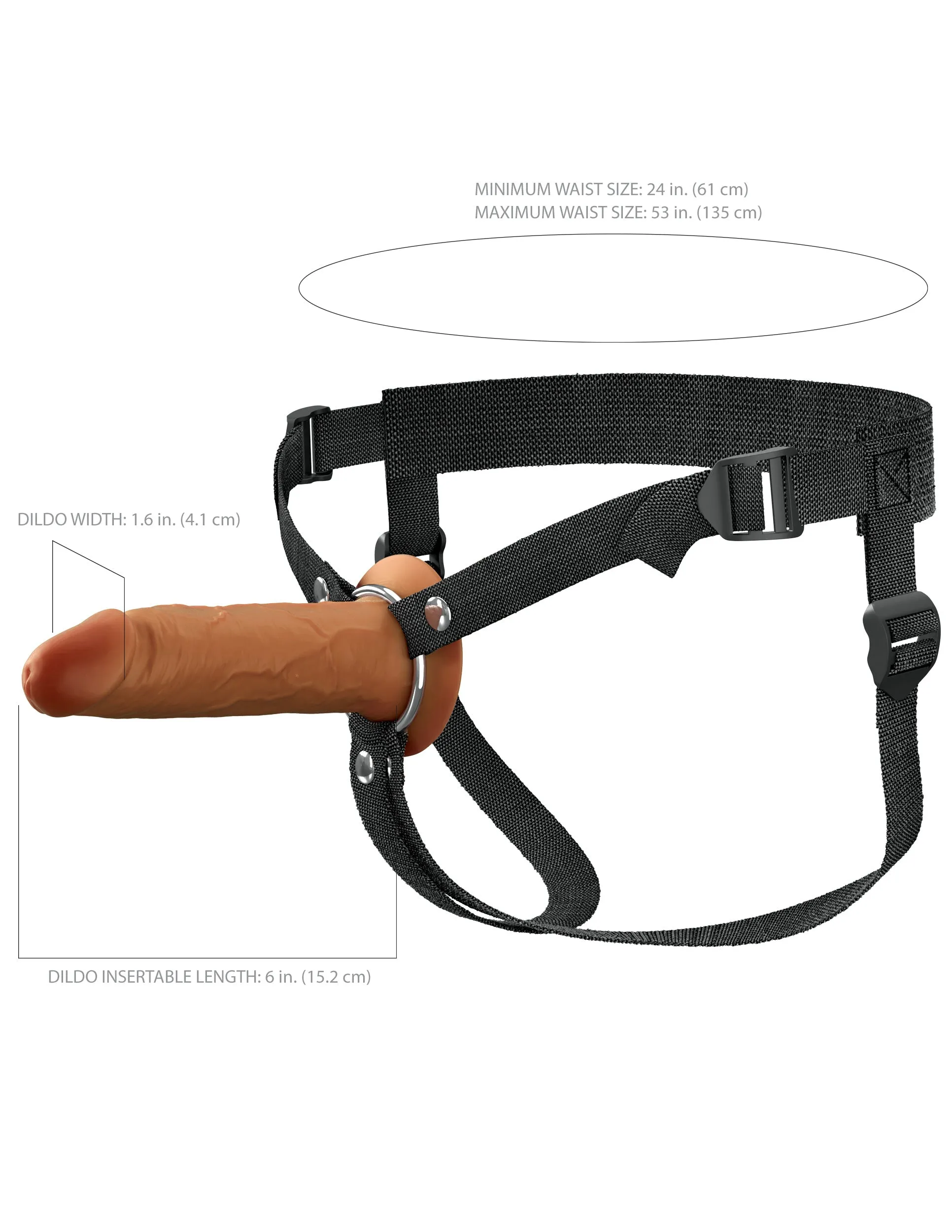 6 Hollow Silicone Strap-On™