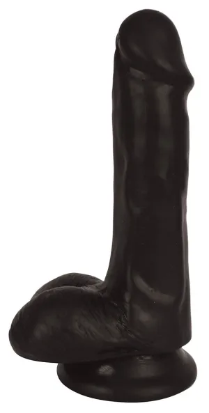 6 Slim Dildo With Balls - Midnight