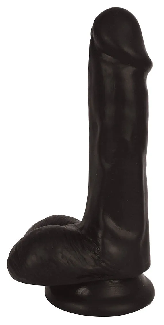 6 Slim Dildo With Balls - Midnight