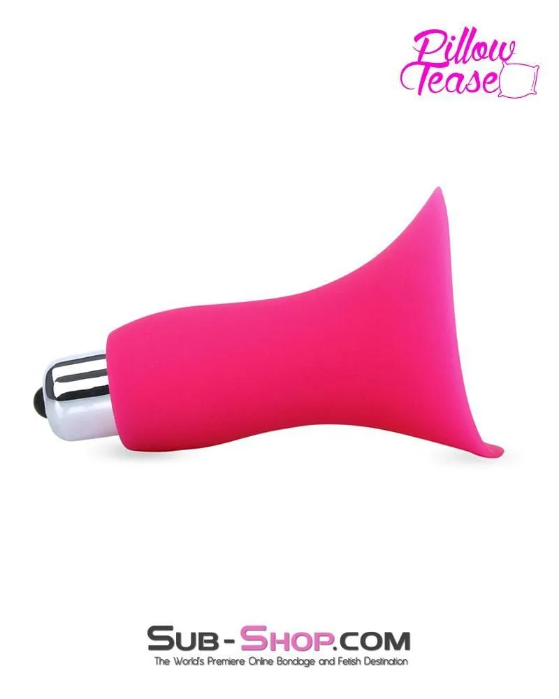 7081S-SIS      Vibrating Pink Sissy Silicone Breast Suction Cup with Nipple Stimulators Inside. Single