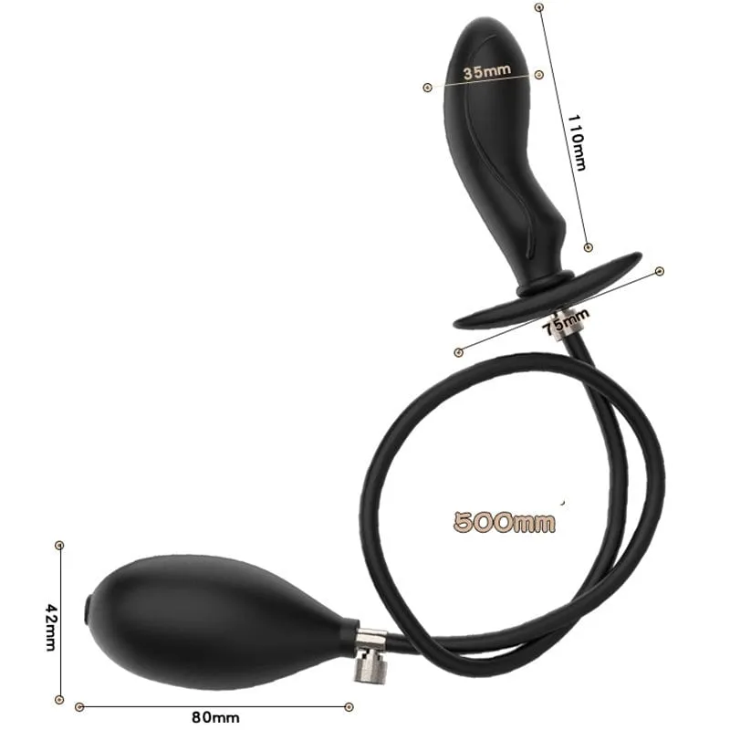 7390M      Inflatable Silicone Butt Plug