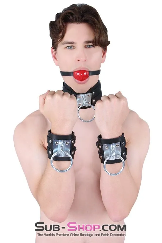 8869A     Dungeon Slave Wide Heavy Bondage Collar