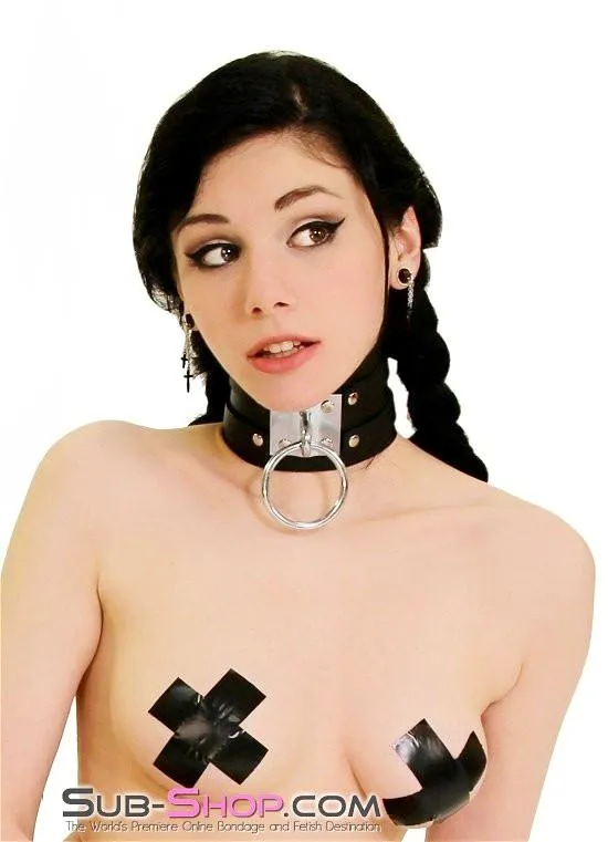 8869A     Dungeon Slave Wide Heavy Bondage Collar