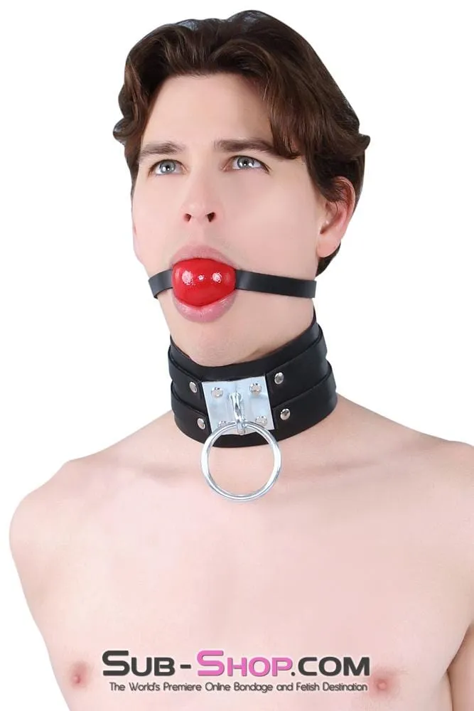 8869A     Dungeon Slave Wide Heavy Bondage Collar