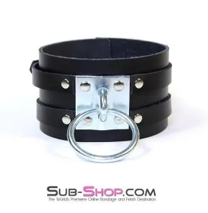 8869A     Dungeon Slave Wide Heavy Bondage Collar