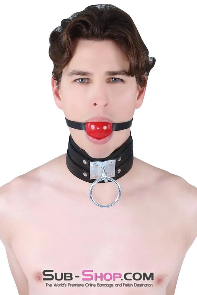 8869A     Dungeon Slave Wide Heavy Bondage Collar