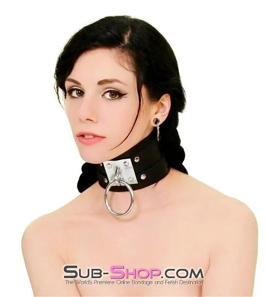 8869A     Dungeon Slave Wide Heavy Bondage Collar