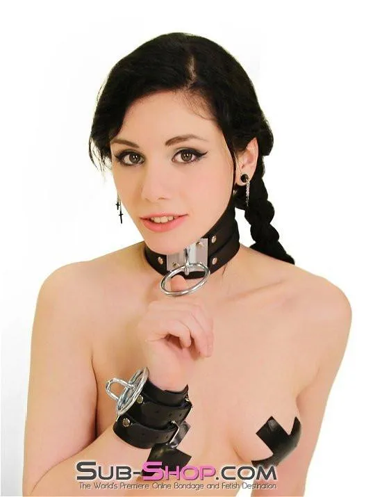 8869A     Dungeon Slave Wide Heavy Bondage Collar