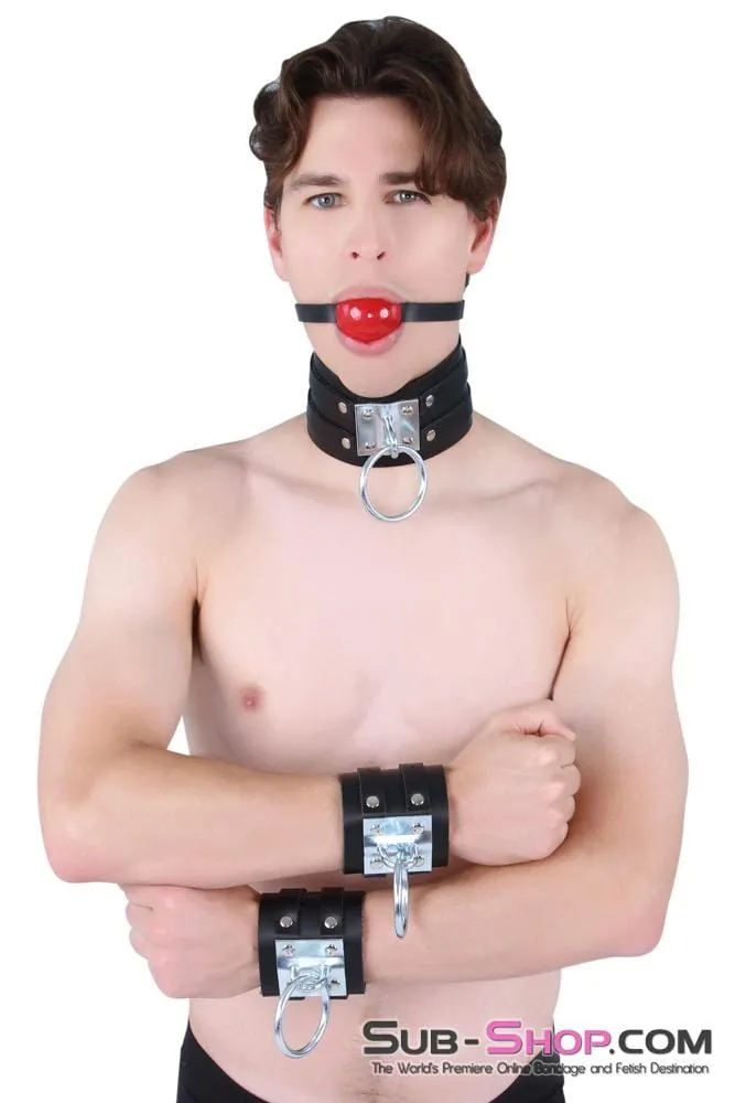 8869A     Dungeon Slave Wide Heavy Bondage Collar