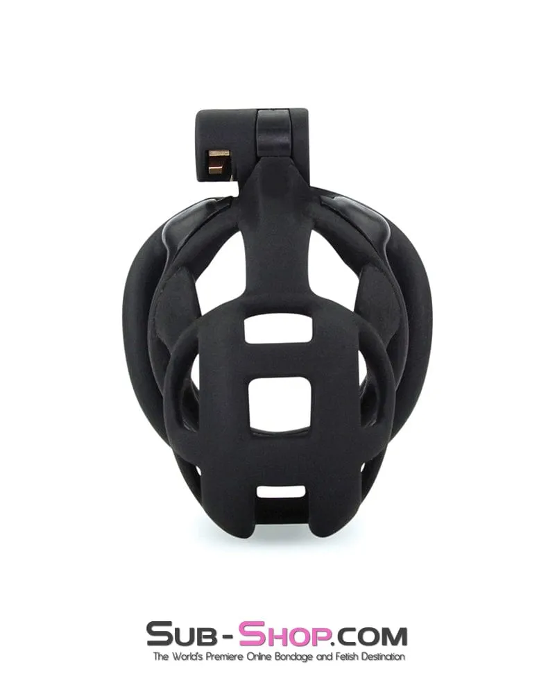 8883M      Chastity Games Locking Cock Cage. Medium Length