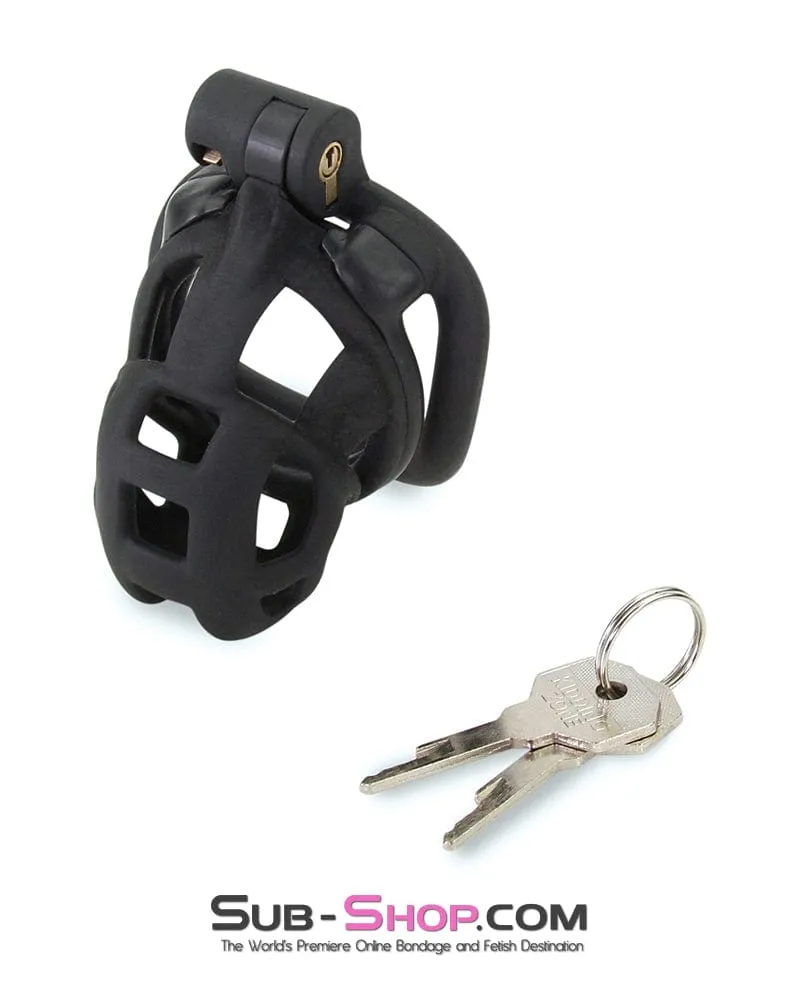 8883M      Chastity Games Locking Cock Cage. Medium Length