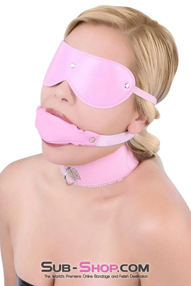 8916DL-SIS      Prissy Sissy Accessory Pink Feminization Blinded By Love Blindfold