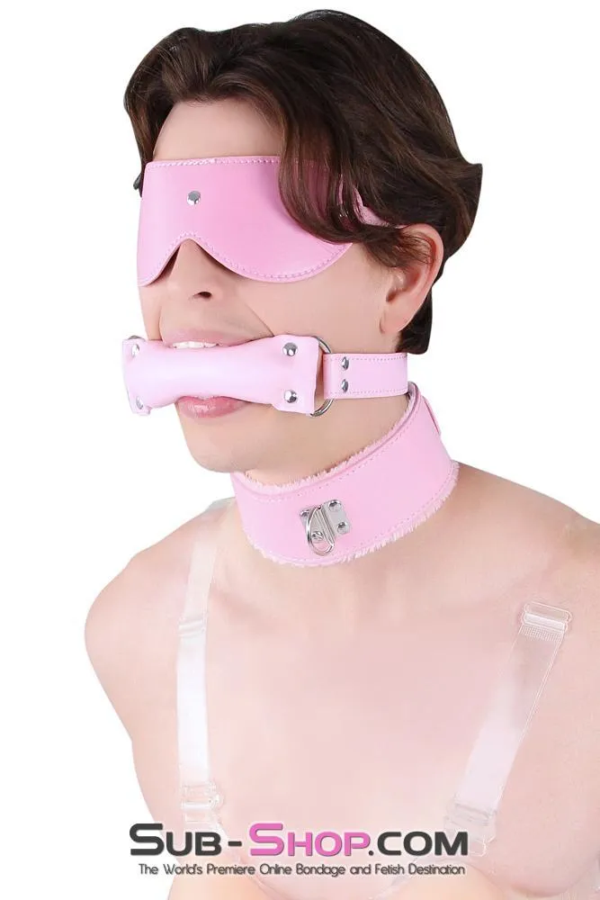 8956DL-SIS      Sissy Slave Harlot Sissy Hypnosis Stuffed Pink Bit Gag