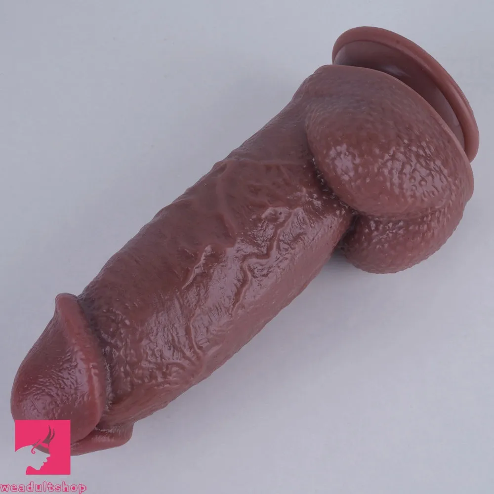 8in Big Fat Dildo Real Skin Lifelike Sex Toy For Women Men Lesbian Sex