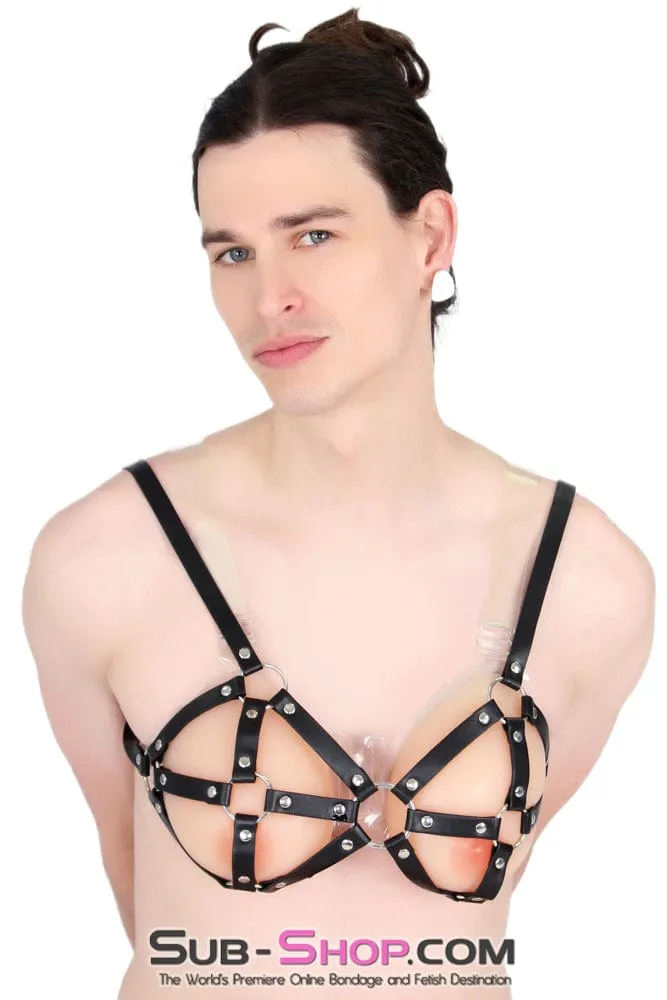 9897RS-SIS      Breast Cage Sissy Bondage Bra