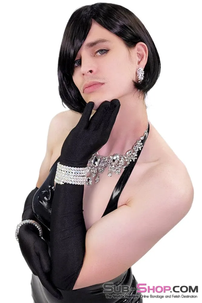 9962AE-SIS      Pretty Sissy Liza 10 Short Bobbed Black Wig