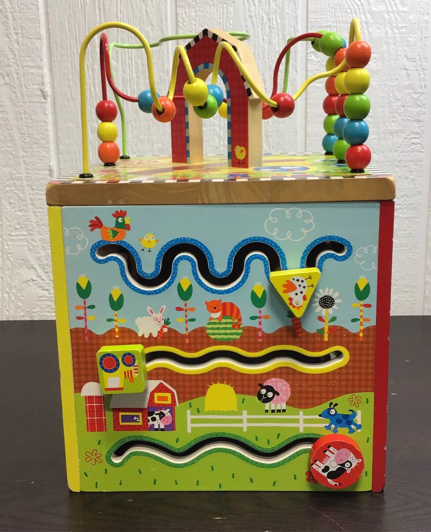 ALEX Jr. My Busy Farm Wooden Activity Cube