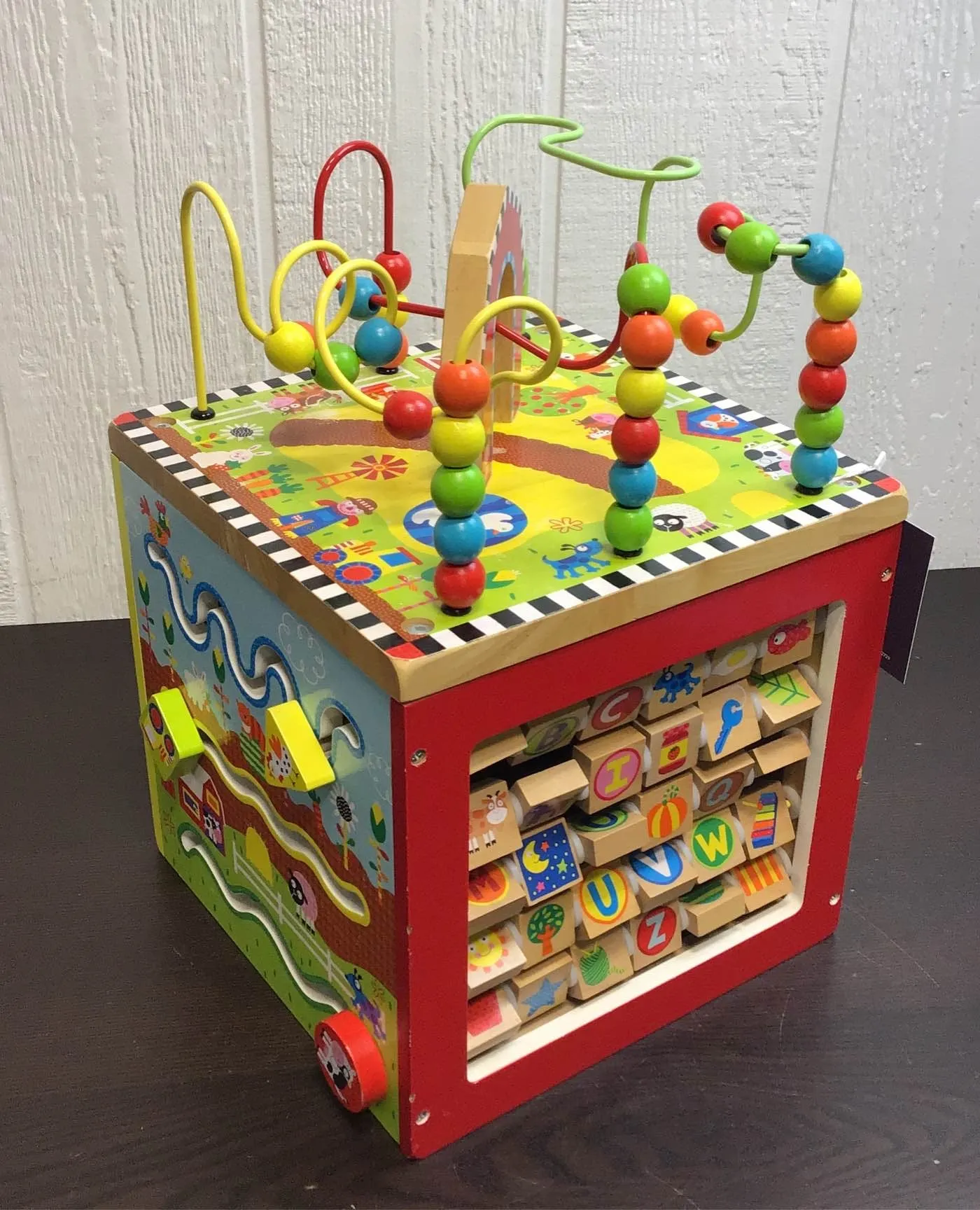 ALEX Jr. My Busy Farm Wooden Activity Cube