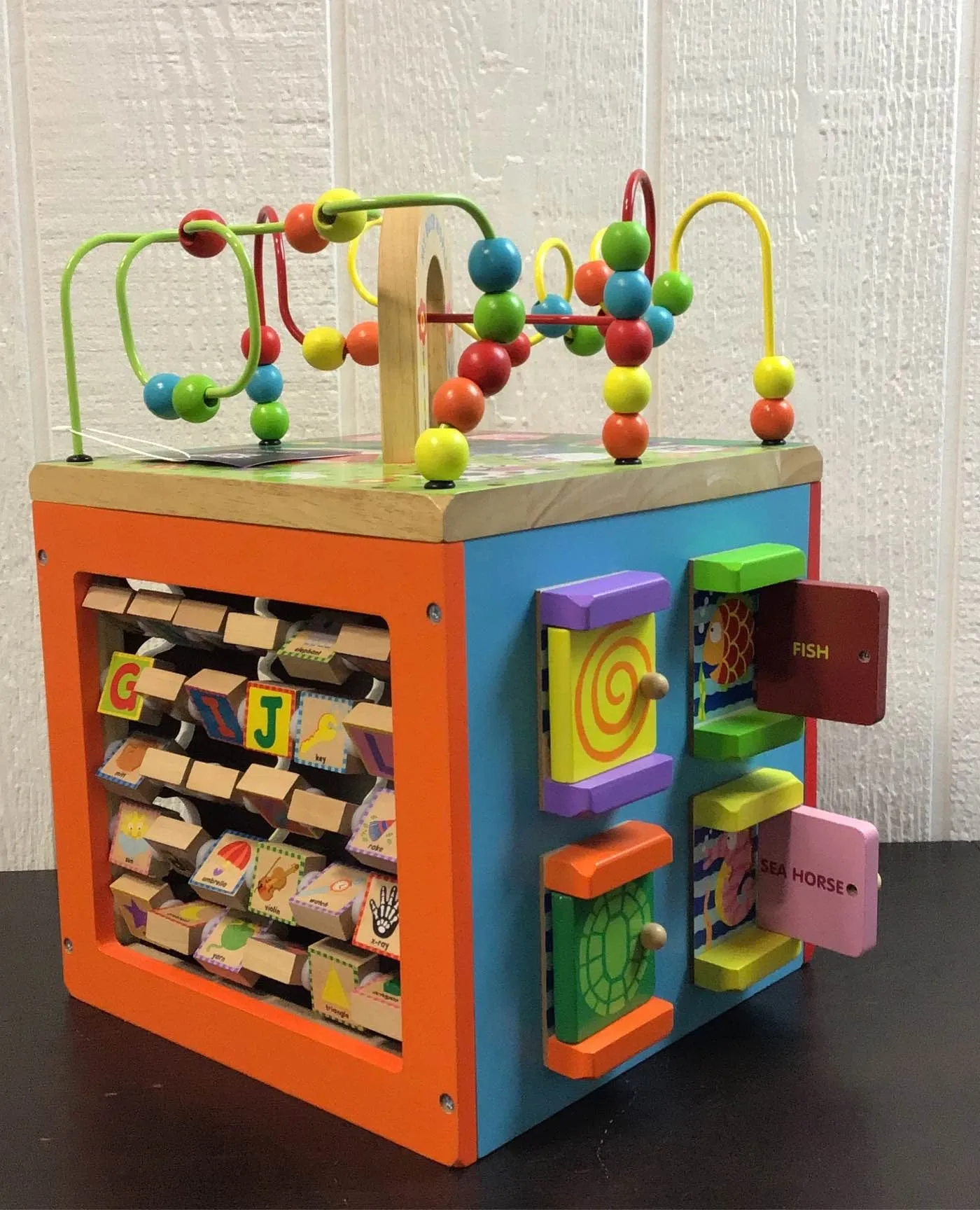 ALEX Jr. My Busy World Wooden Activity Cube