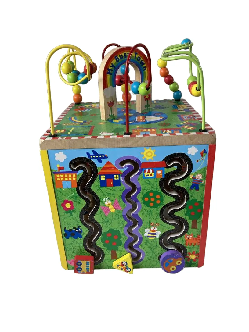 ALEX Jr. My Busy World Wooden Activity Cube