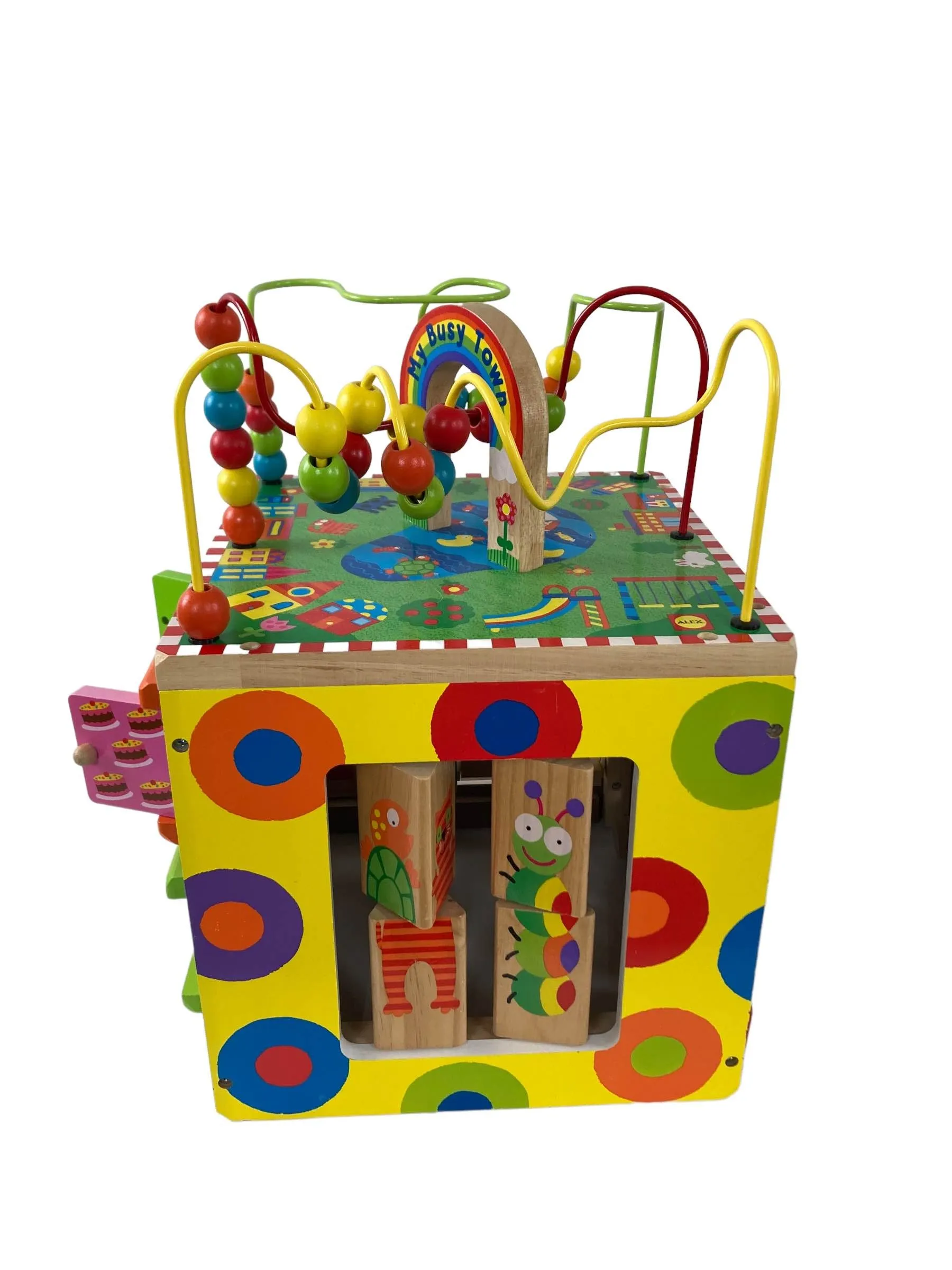 ALEX Jr. My Busy World Wooden Activity Cube