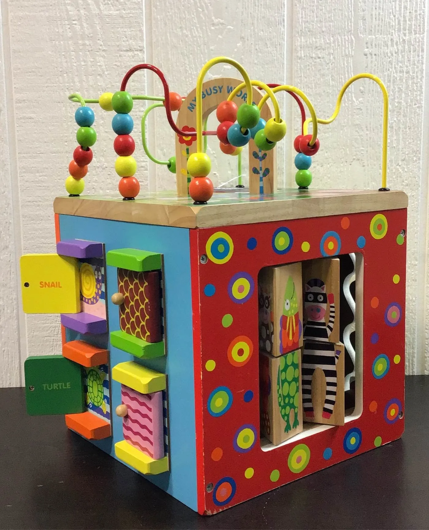 ALEX Jr. My Busy World Wooden Activity Cube