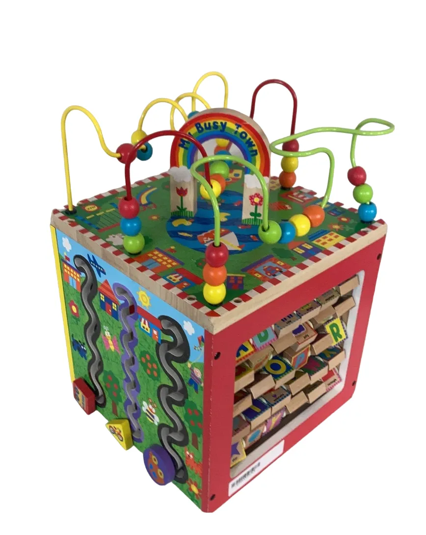 ALEX Jr. My Busy World Wooden Activity Cube