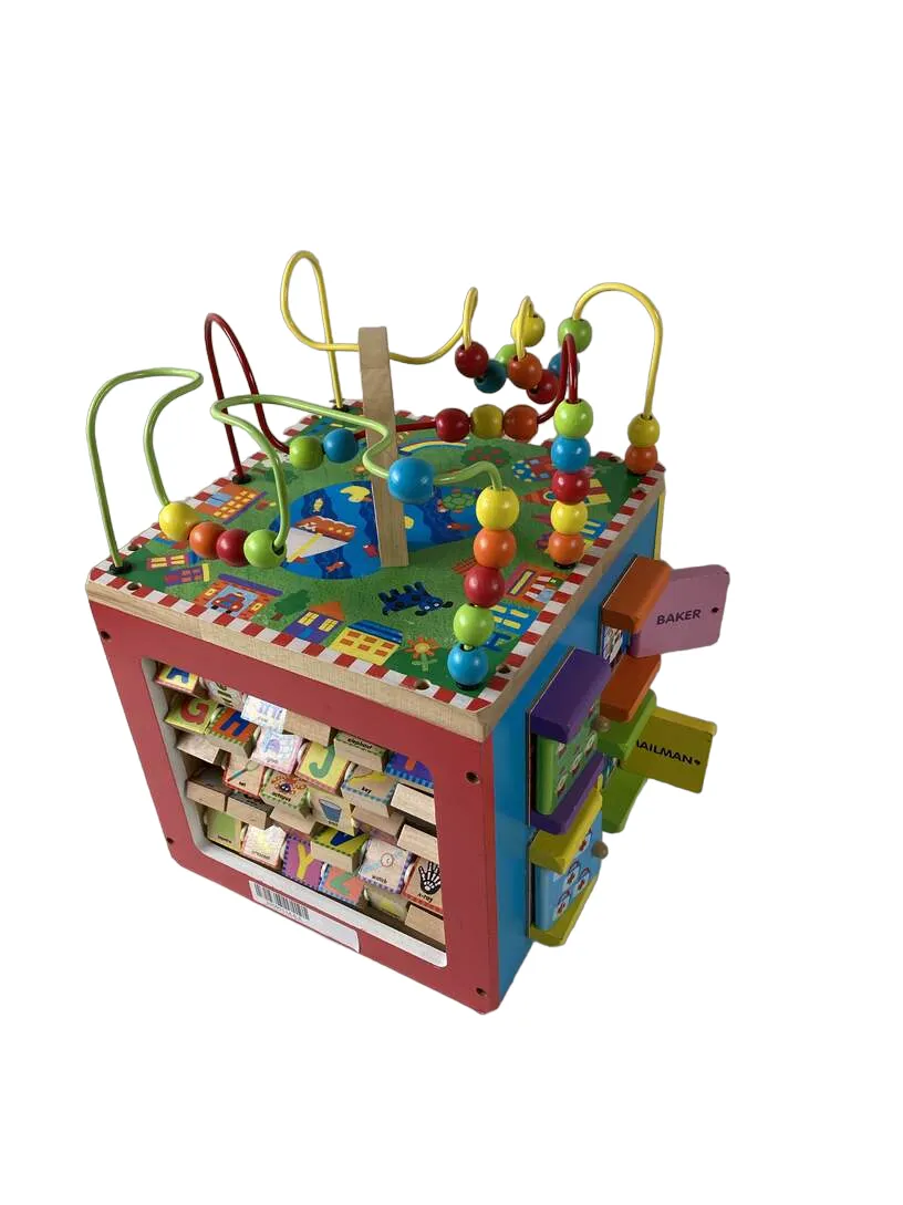 ALEX Jr. My Busy World Wooden Activity Cube