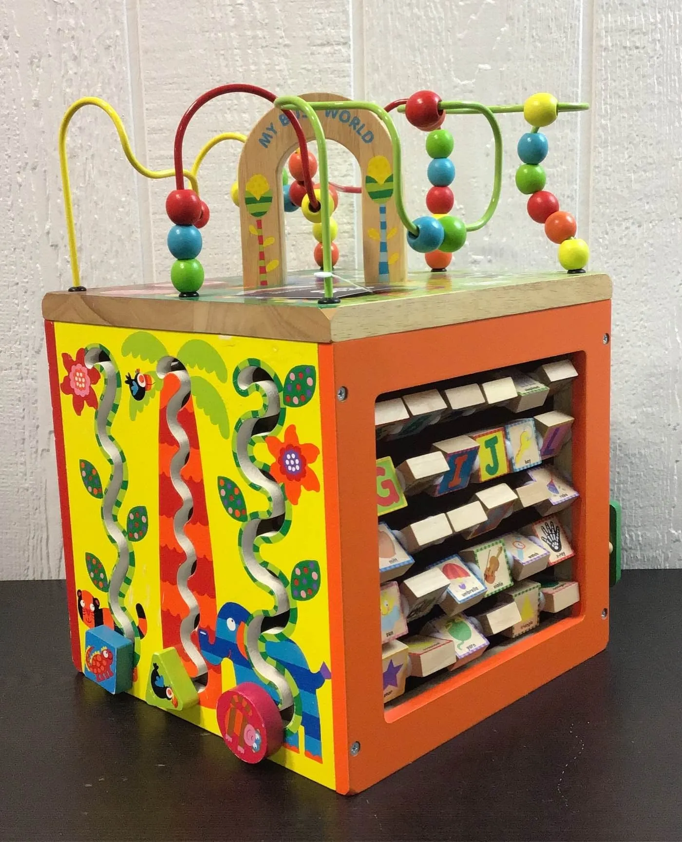 ALEX Jr. My Busy World Wooden Activity Cube