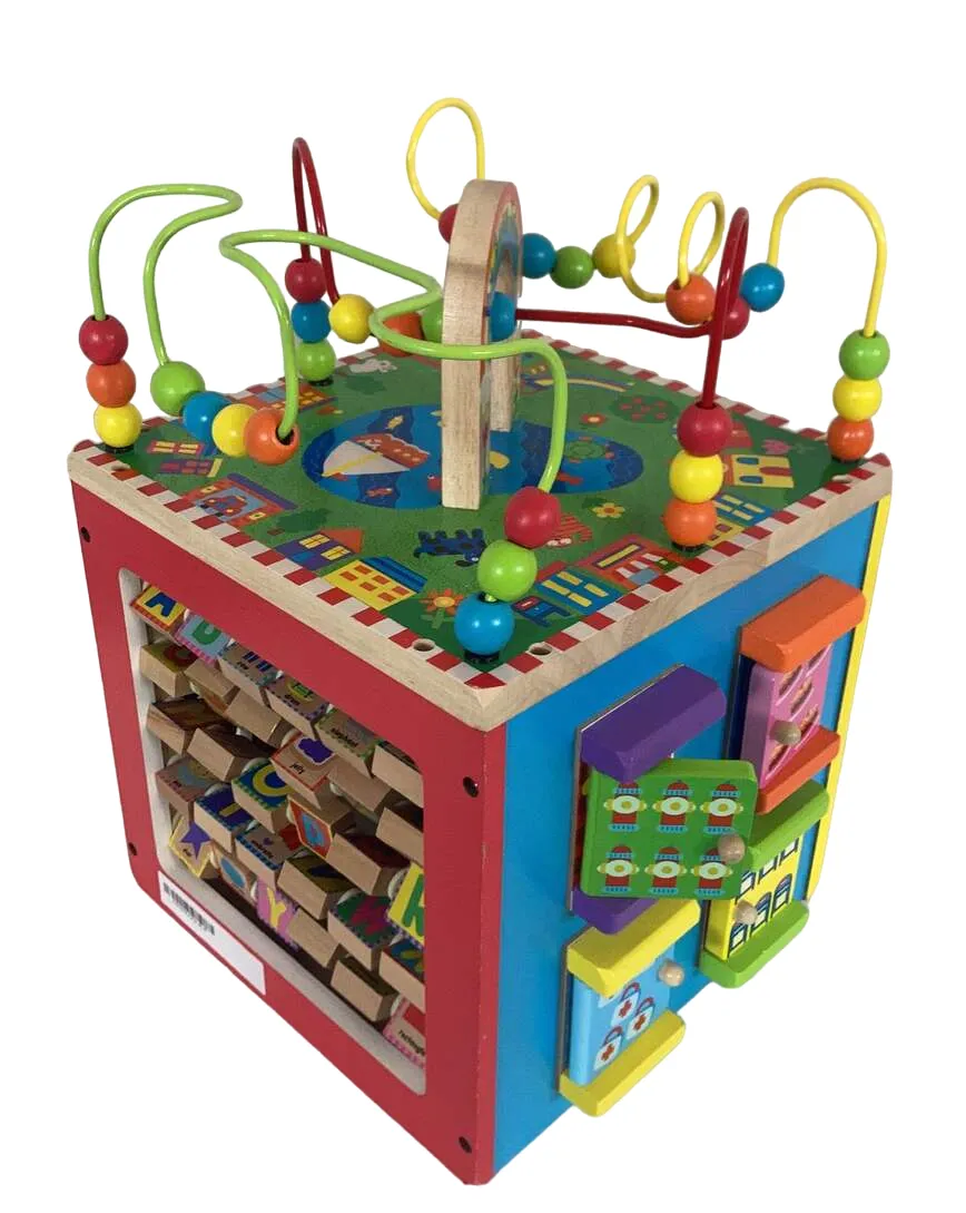 ALEX Jr. My Busy World Wooden Activity Cube