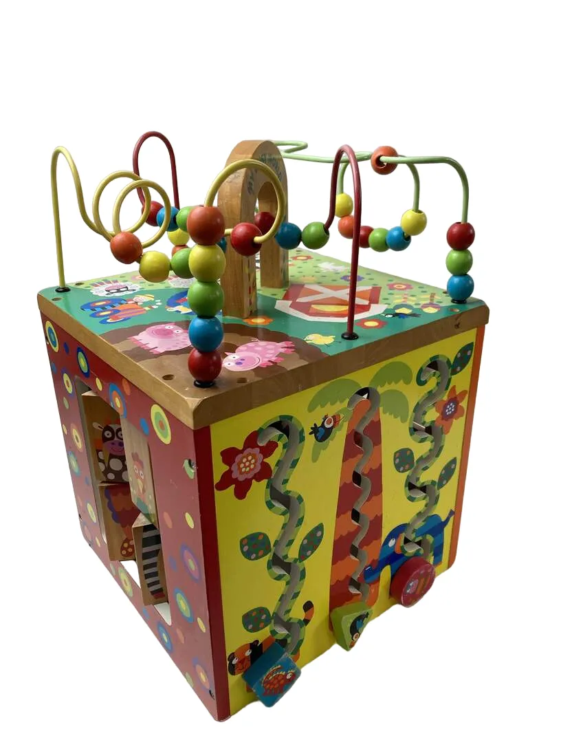 ALEX Jr. My Busy World Wooden Activity Cube