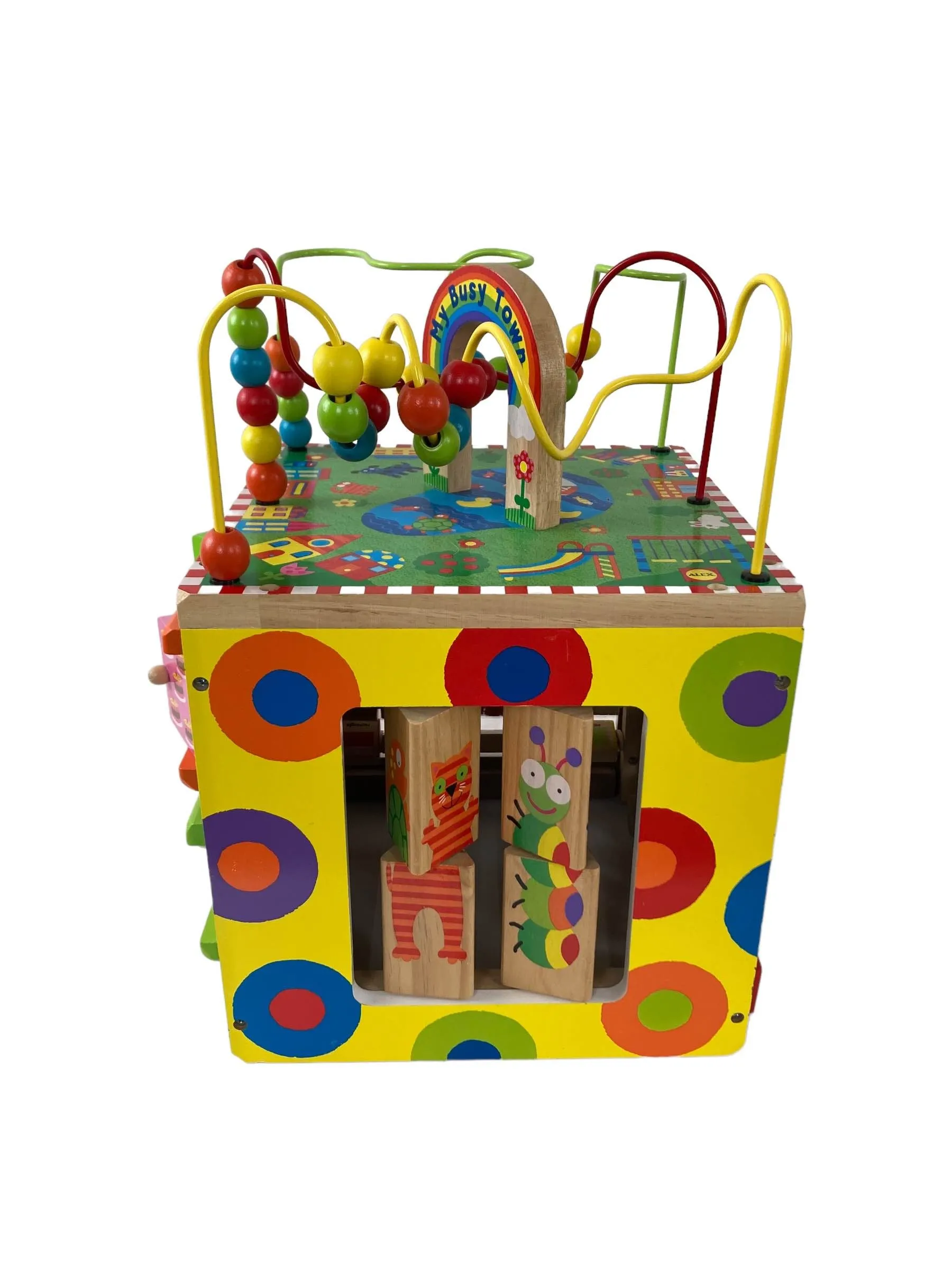 ALEX Jr. My Busy World Wooden Activity Cube