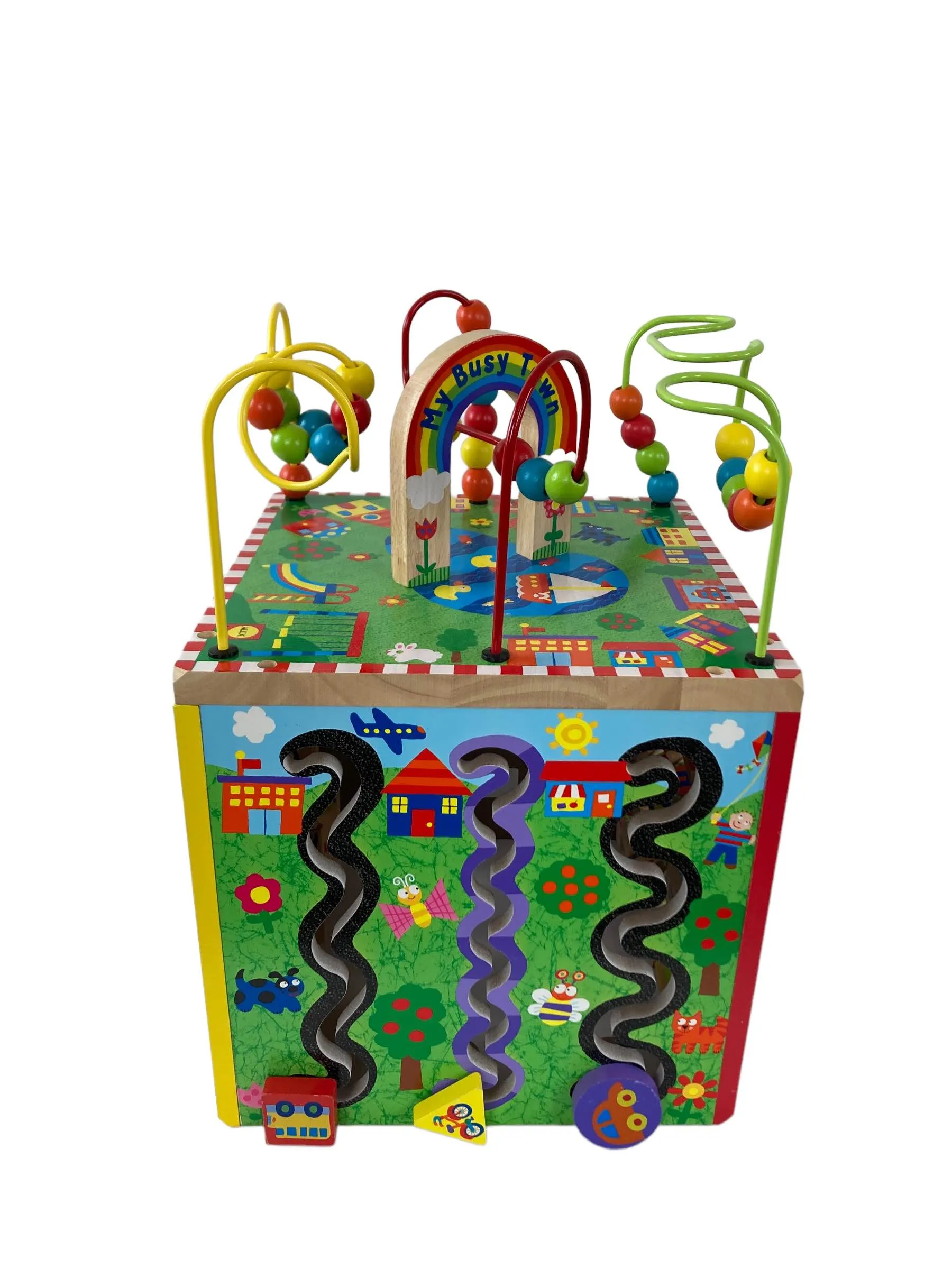 ALEX Jr. My Busy World Wooden Activity Cube