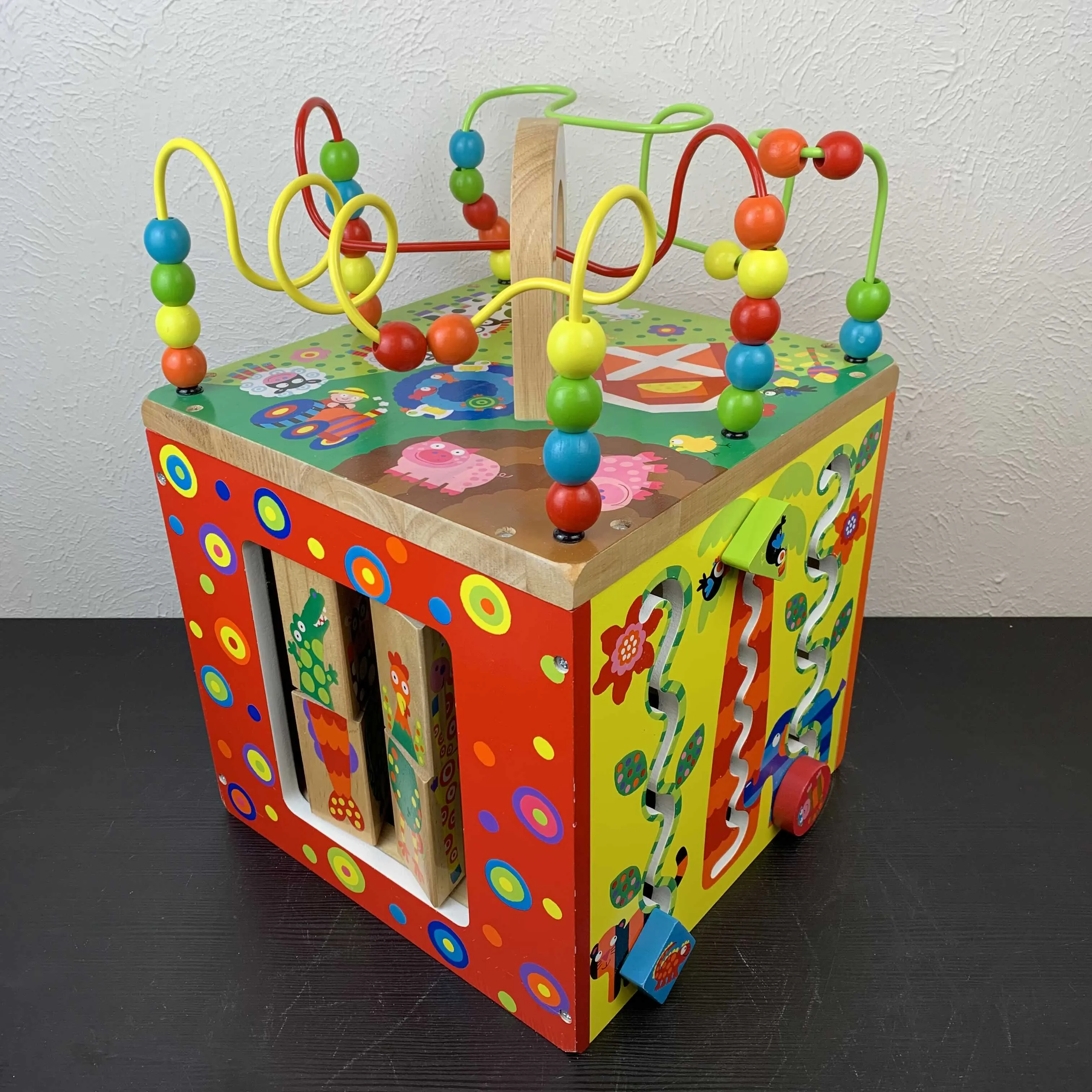 ALEX Jr. My Busy World Wooden Activity Cube