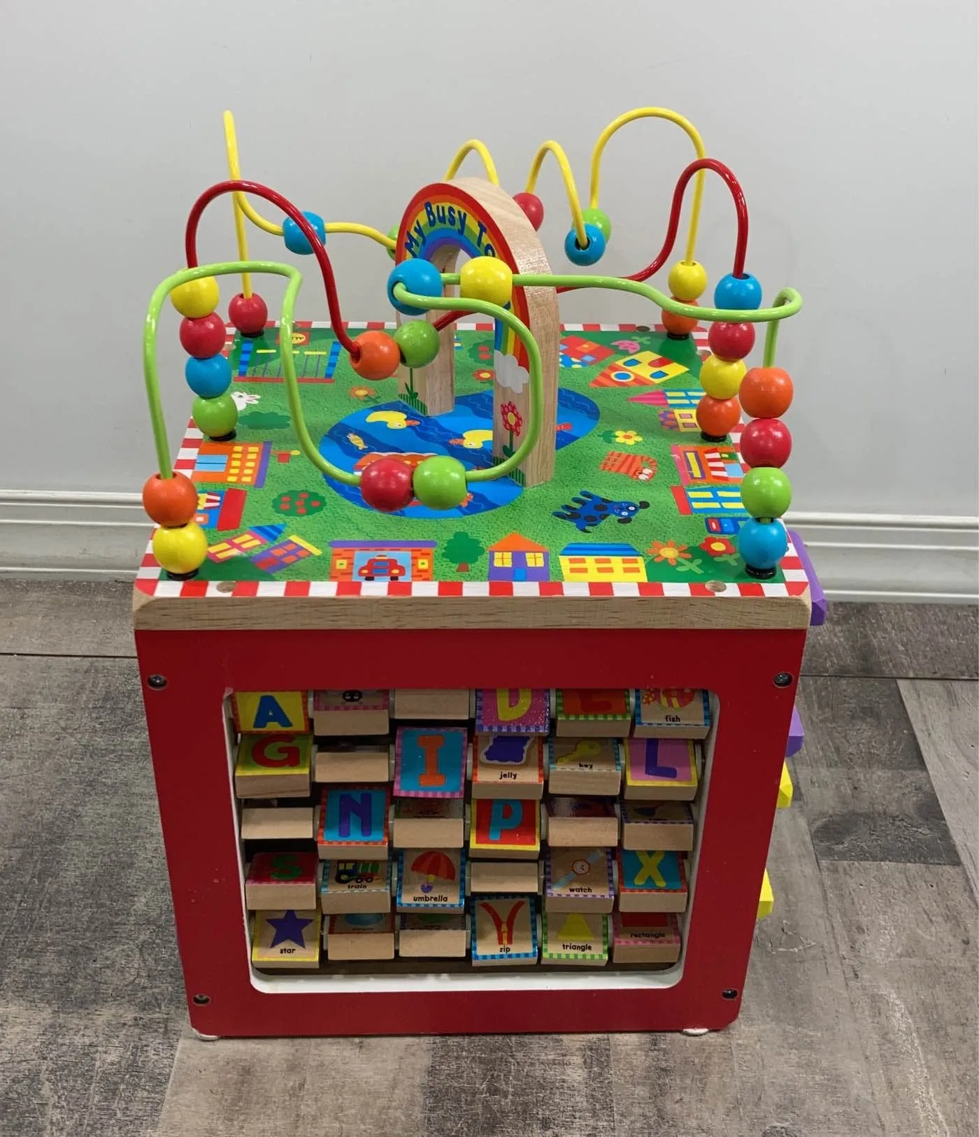 ALEX Jr. My Busy World Wooden Activity Cube