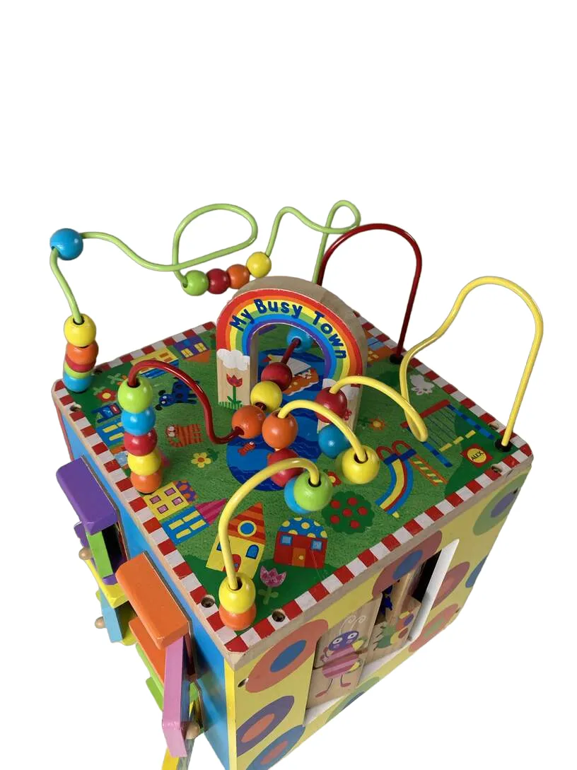 ALEX Jr. My Busy World Wooden Activity Cube