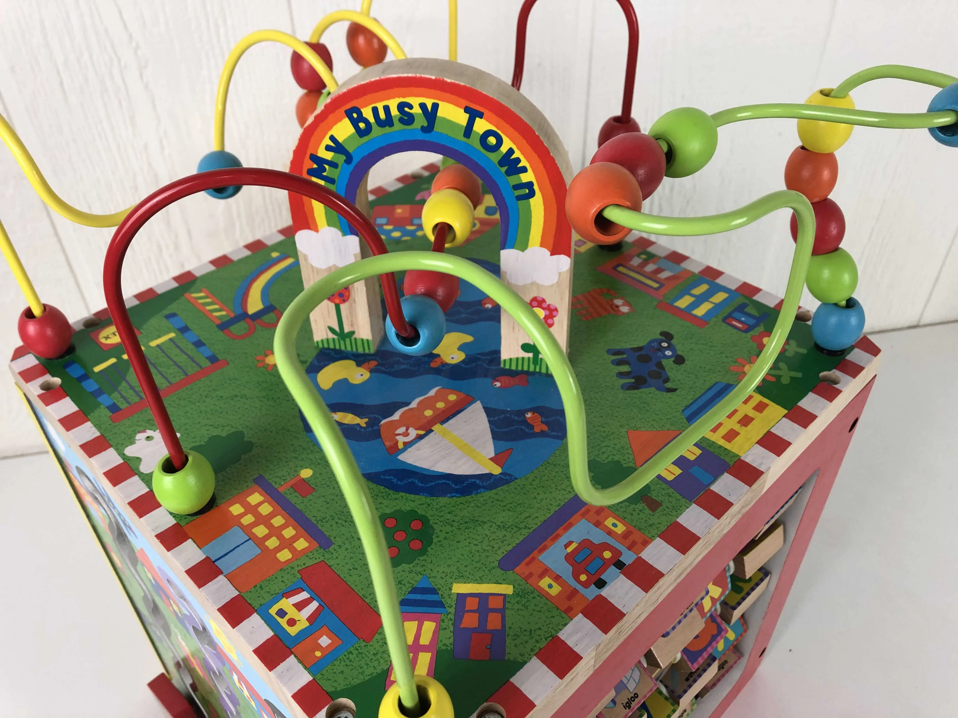 ALEX Toys Discover My Busy Town Wooden Activity Cube