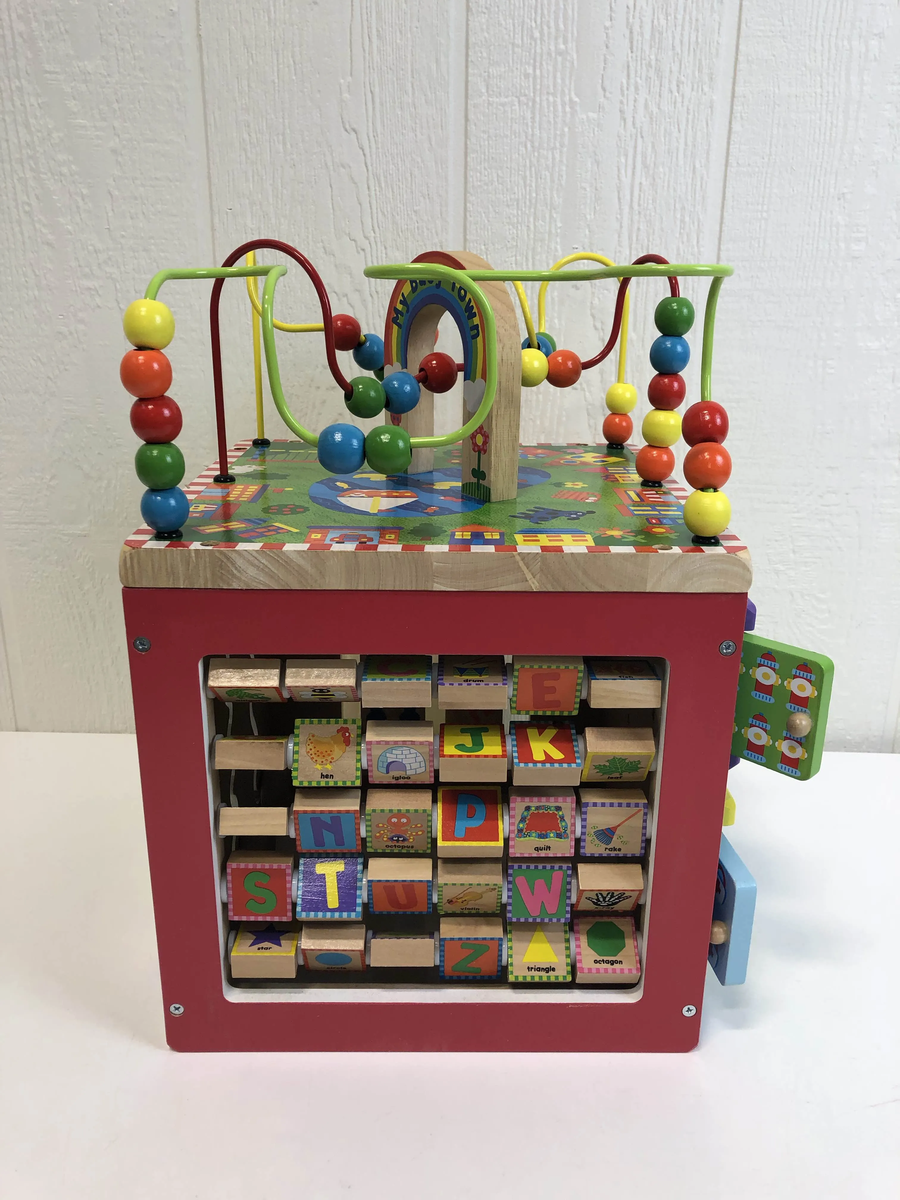 ALEX Toys Discover My Busy Town Wooden Activity Cube