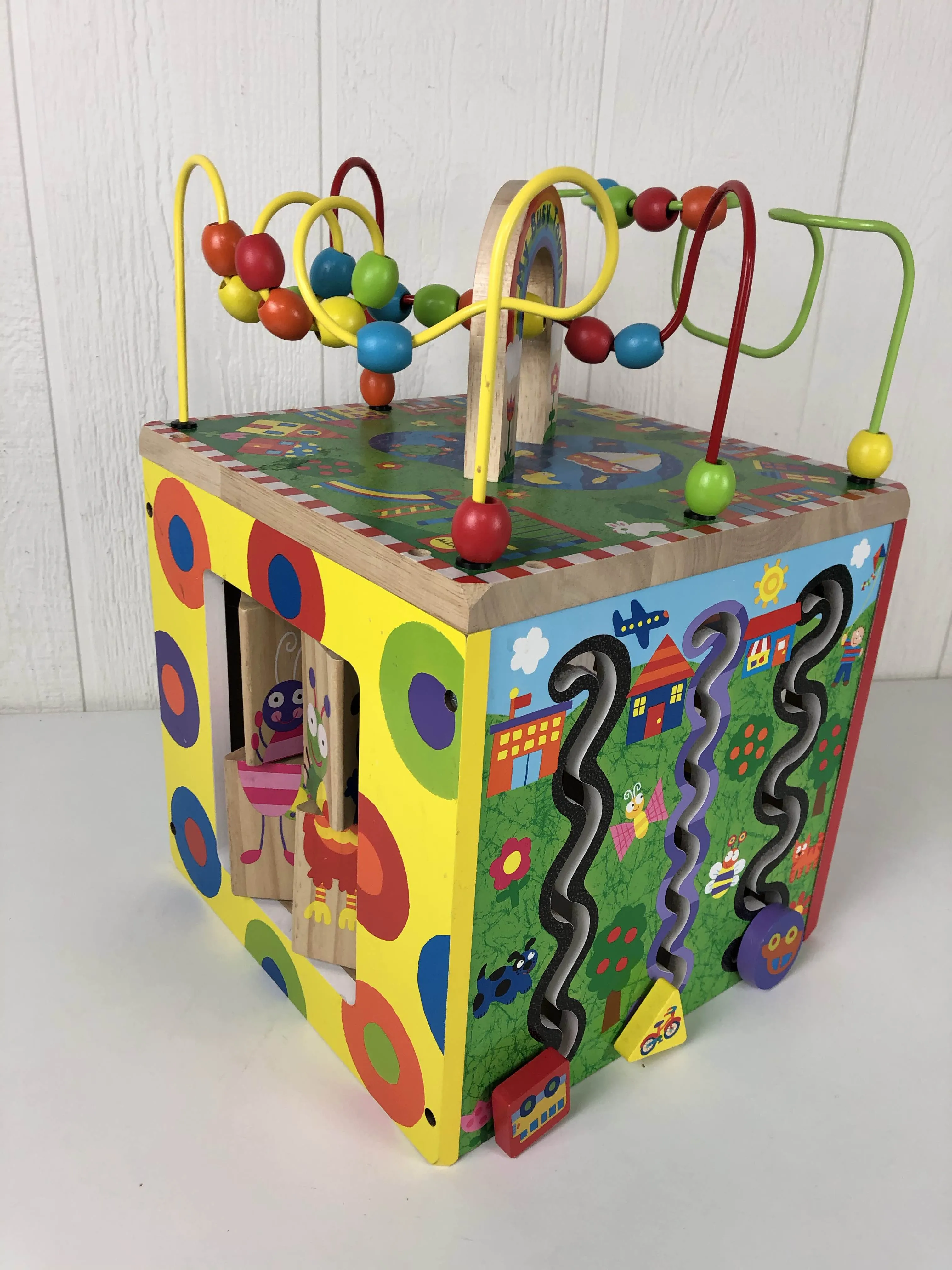 ALEX Toys Discover My Busy Town Wooden Activity Cube